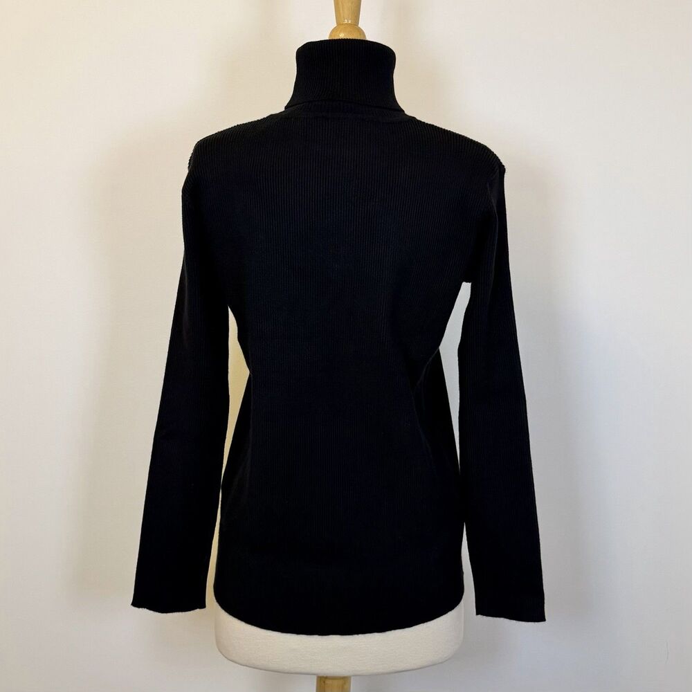 Tuckernuck Arlo Turtleneck Sweater Size XL Black Ribbed Soft Classic Winter NWT - Picture 4 of 9